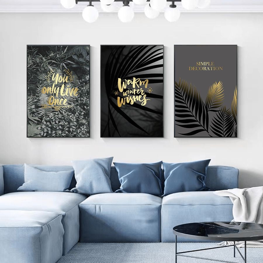 Gold Quotes Wall Art