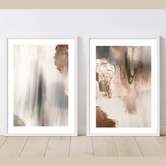 Brown Abstract Wall Frames