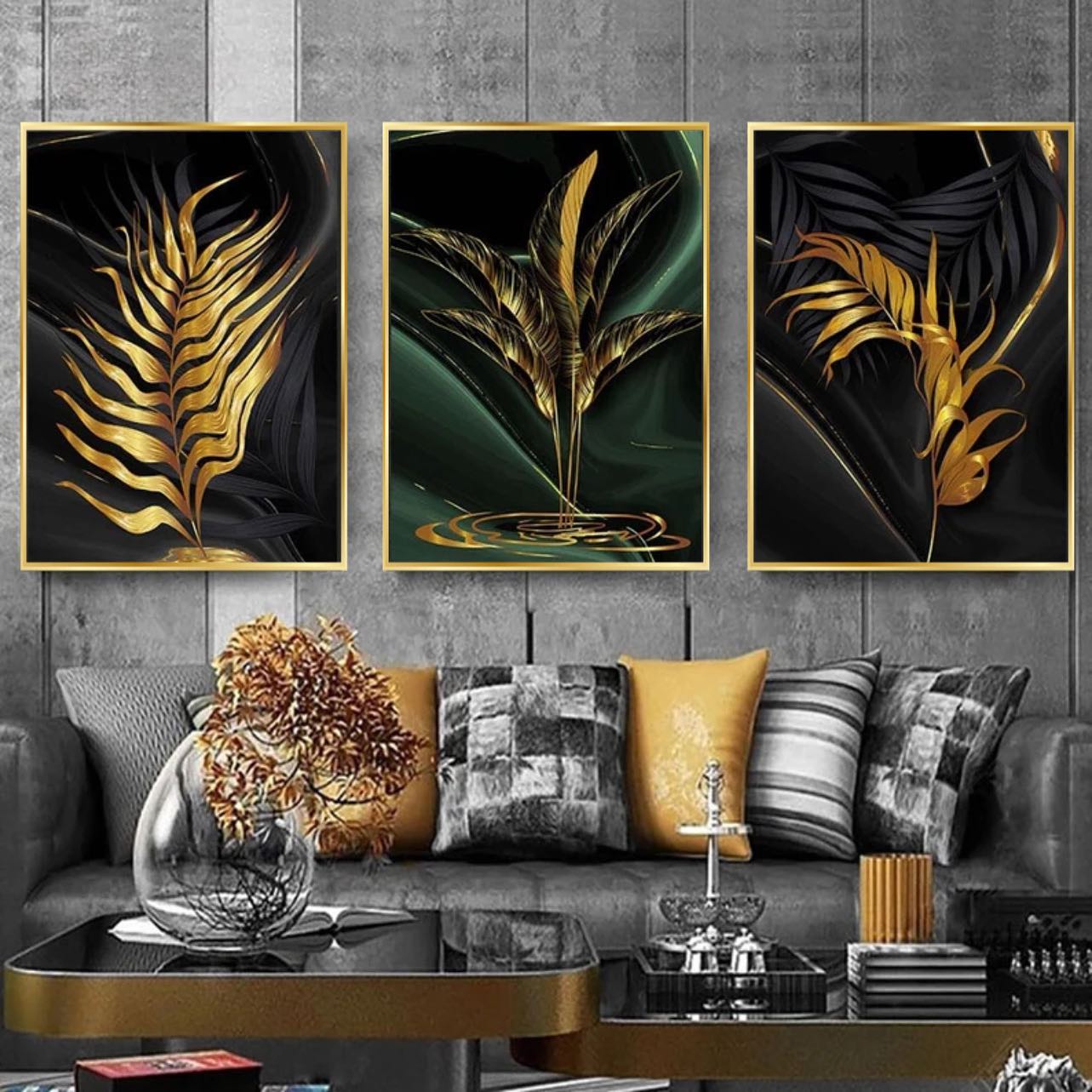 Gold Leaves Art