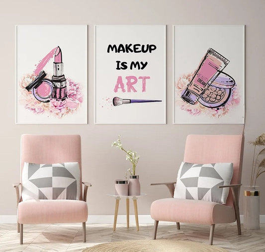 Girl Makeup Wall Art