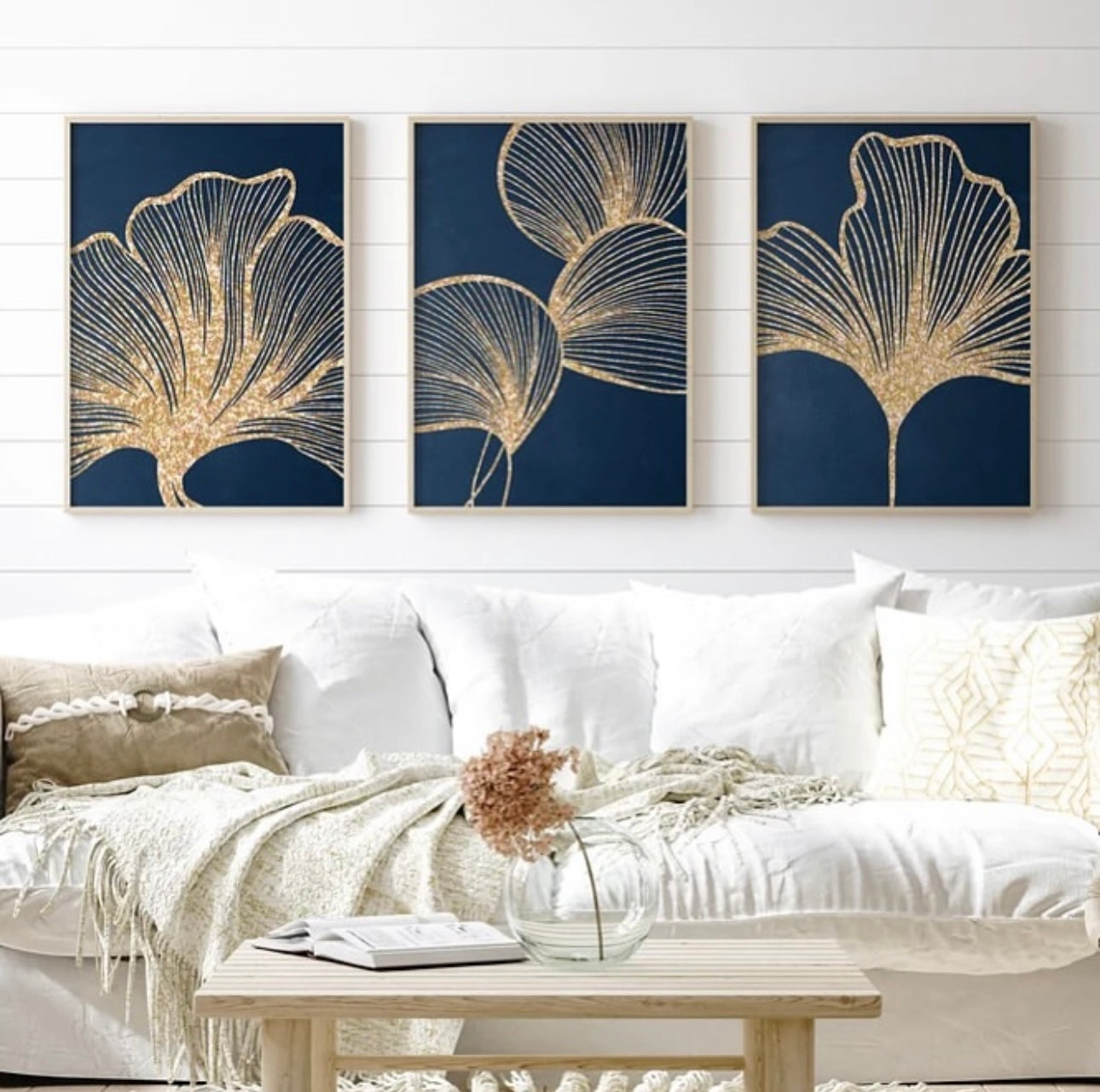 Gold Leaves Wall Art