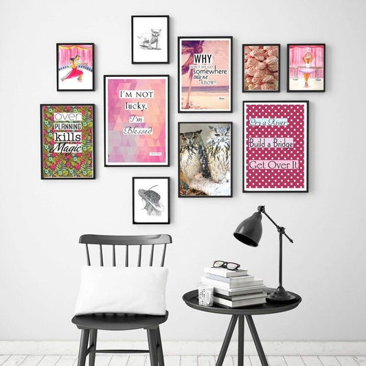 Pink 10 Wall Frames